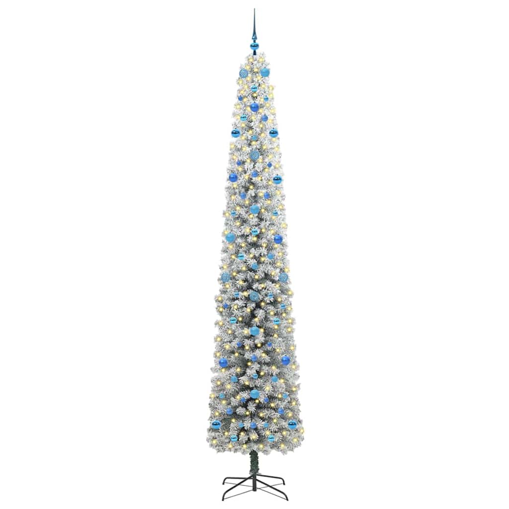 Vidaxl kunstkerstboom groen 270 cm pvc en staal en kunststof