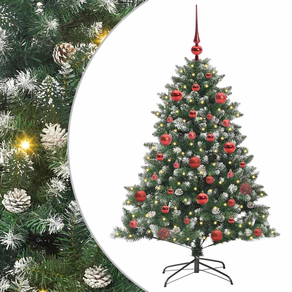 Vidaxl kunstkerstboom met 150 led groen 150 cm pvc en plastic en staal