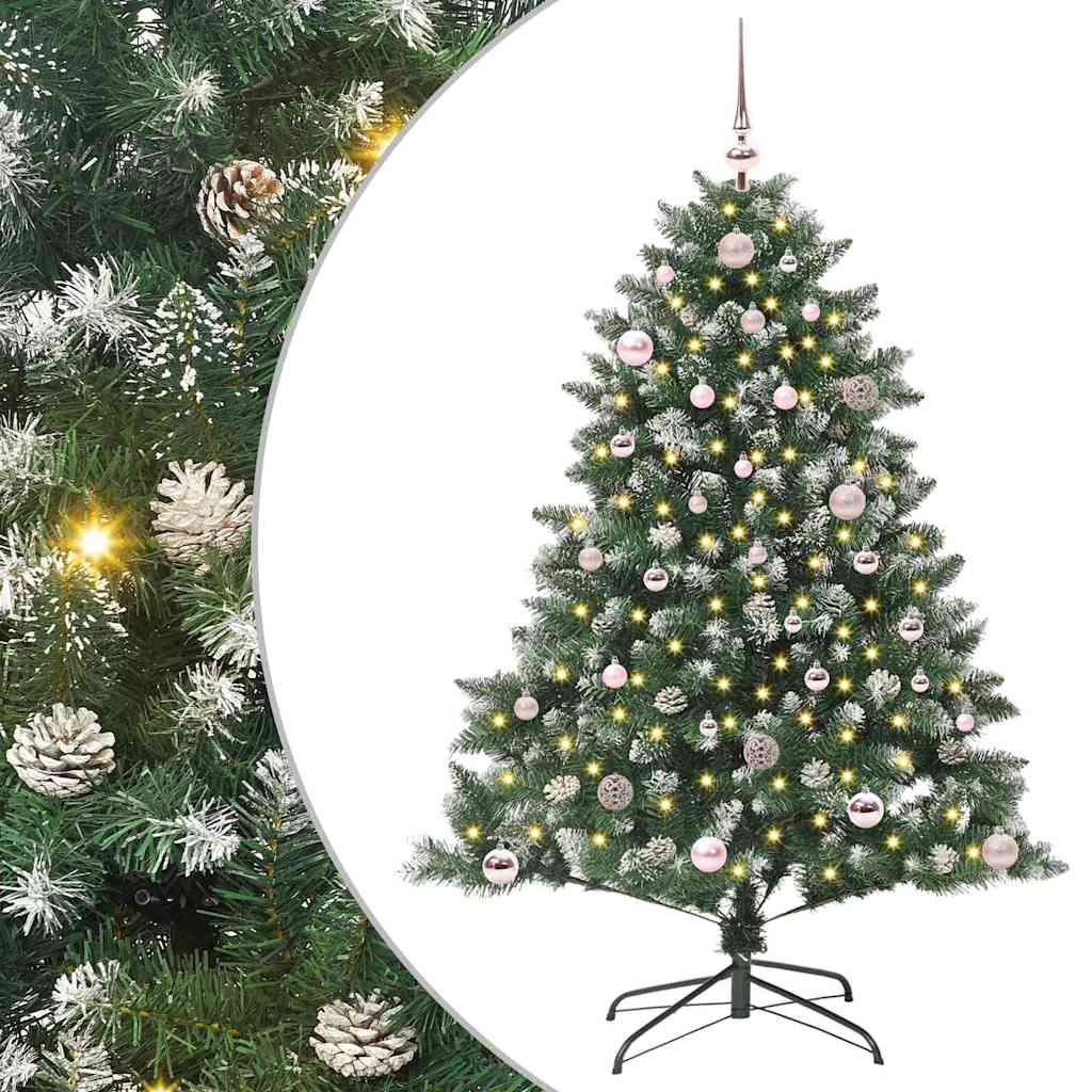 Vidaxl kunstkerstboom met 150 led groen 150 cm pvc en plastic en staal
