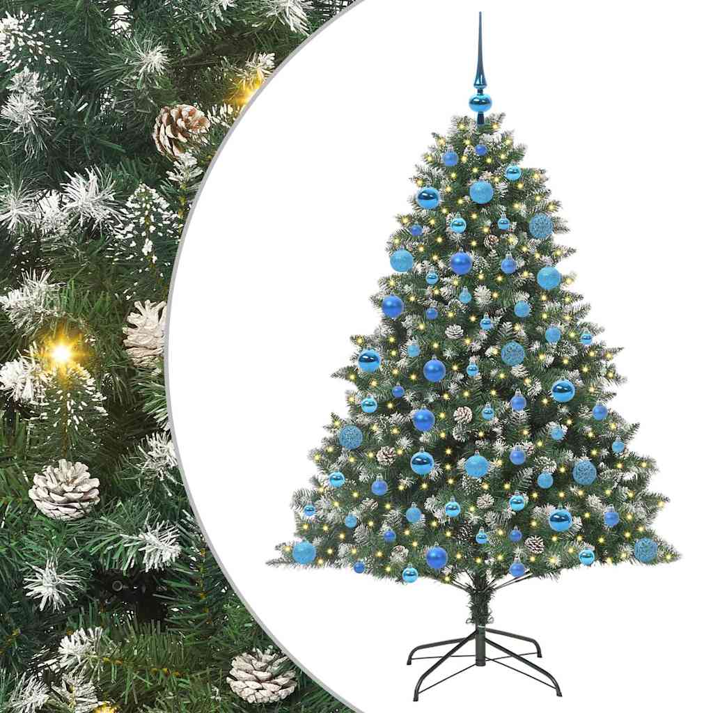 Vidaxl kunstkerstboom met 300 led groen 180 cm pvc en plastic en staal