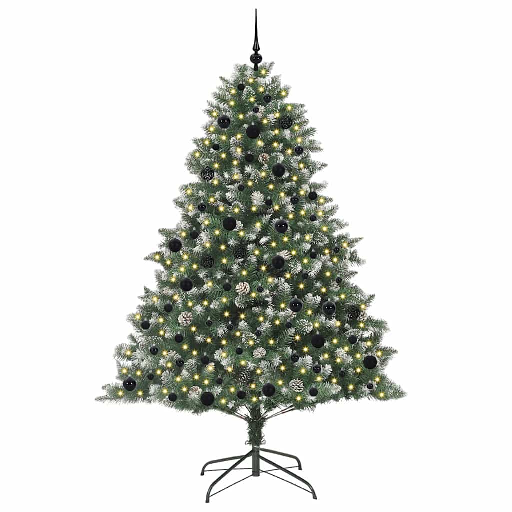 Vidaxl kunstkerstboom met 300 led groen 210 cm pvc en plastic en staal