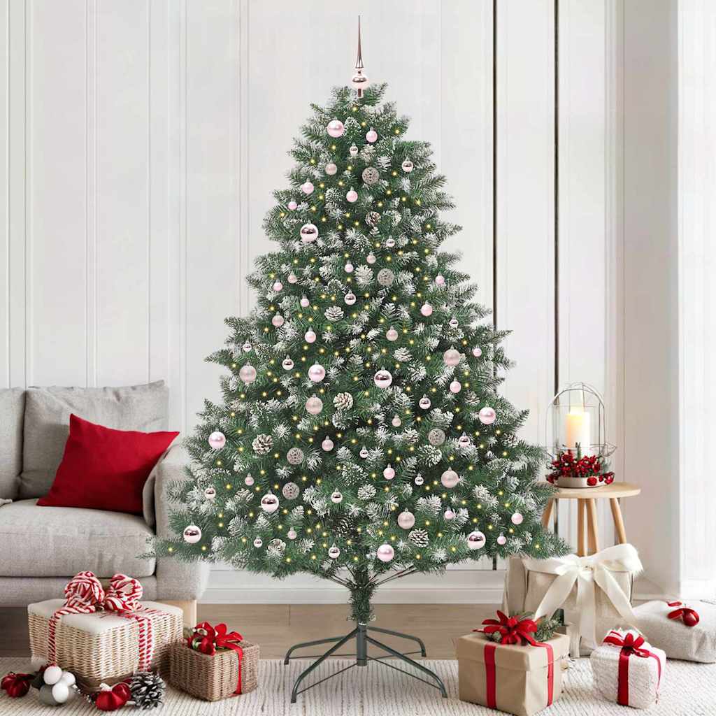 Vidaxl kunstkerstboom met 300 led groen 210 cm pvc en plastic en staal
