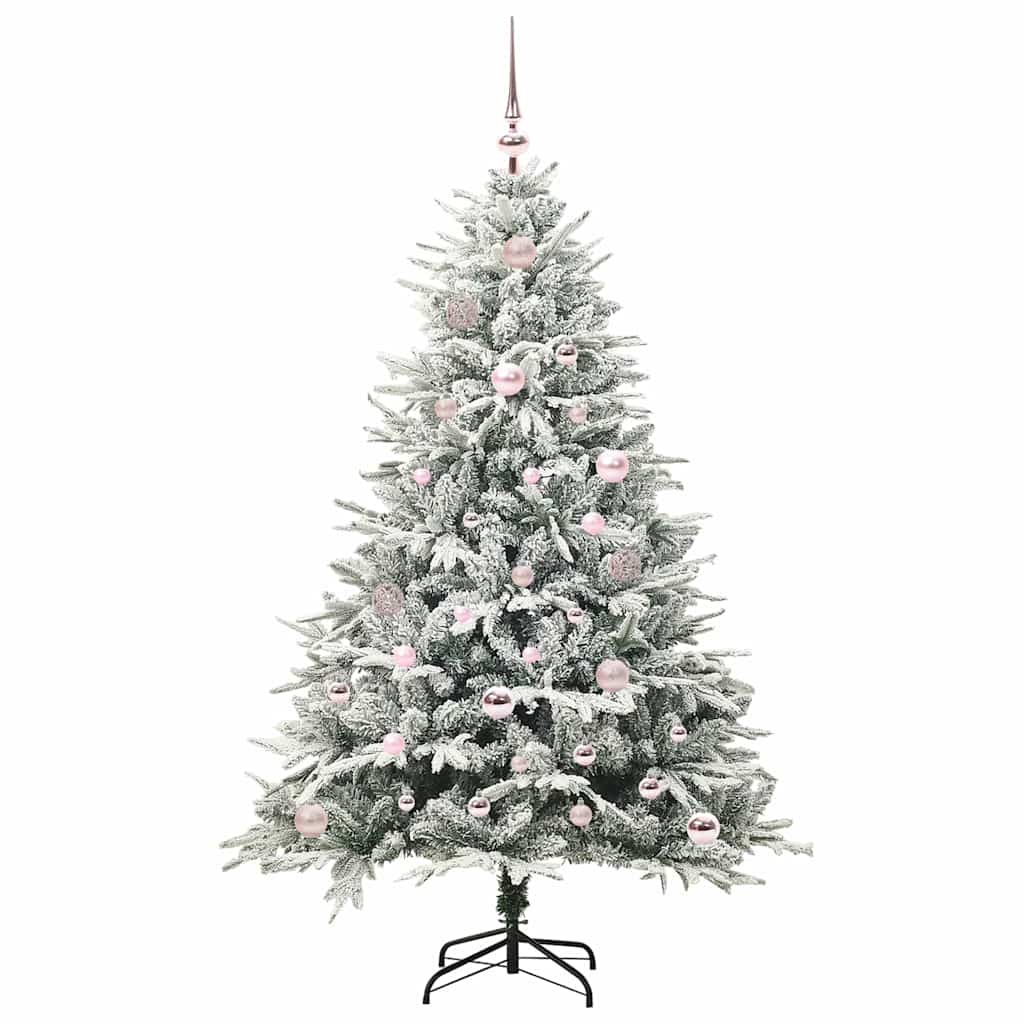 Vidaxl artificial pre-lit kerstboom met ballenset groen 150 cm