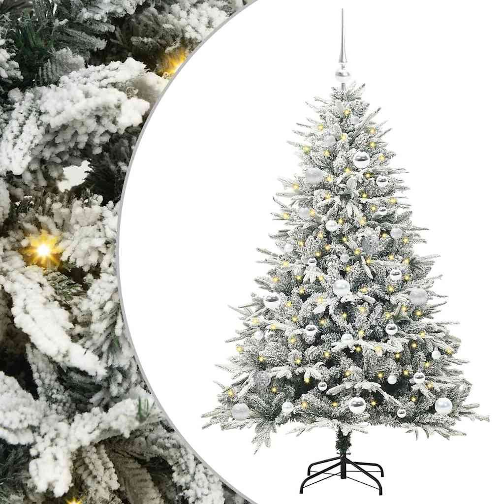 Vidaxl artificial pre-lit kerstboom met ballenset groen 150 cm
