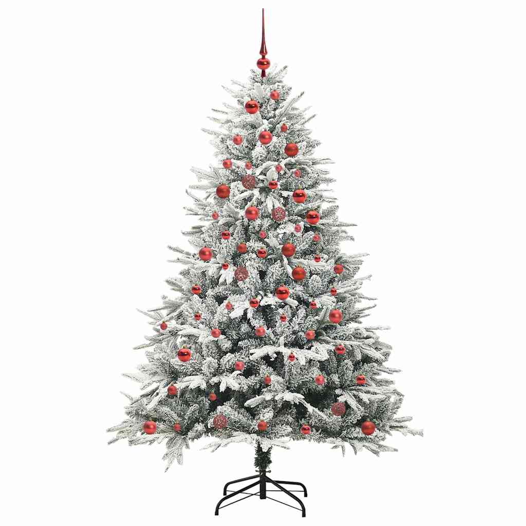 Vidaxl artificial pre-lit kerstboom met ballenset groen 180 cm