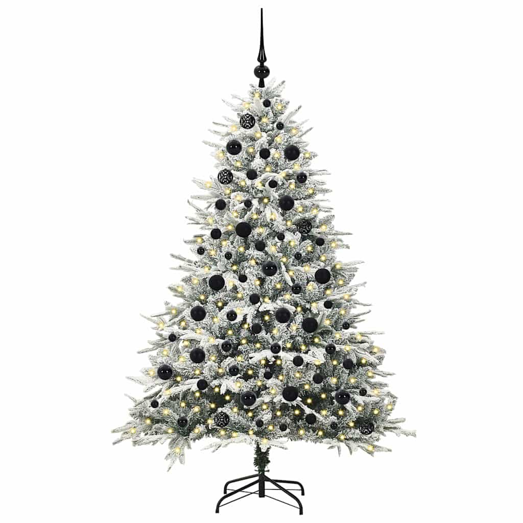 Vidaxl artificial pre-lit kerstboom met ballenset groen 180 cm