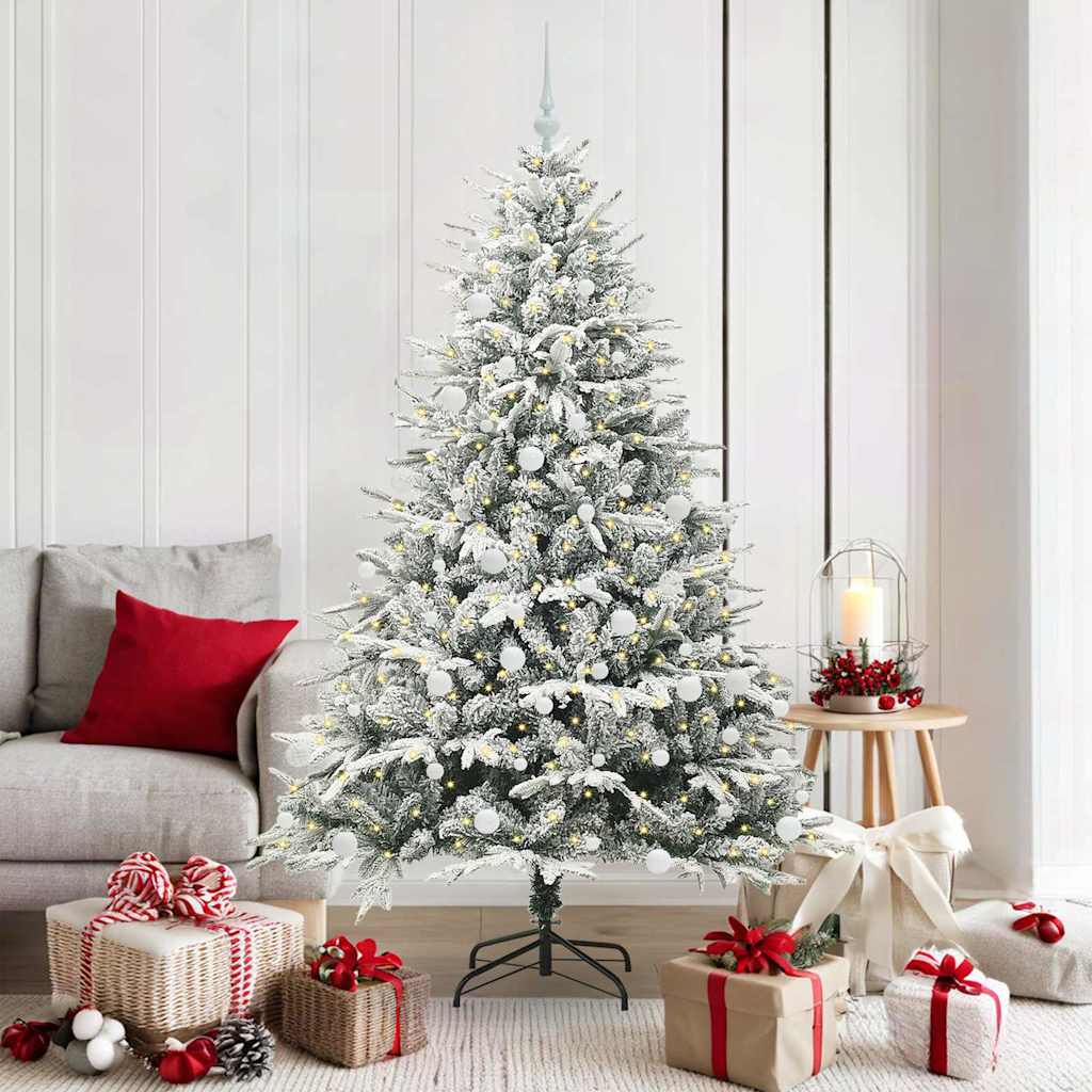 Vidaxl artificial pre-lit kerstboom met ballenset groen 180 cm