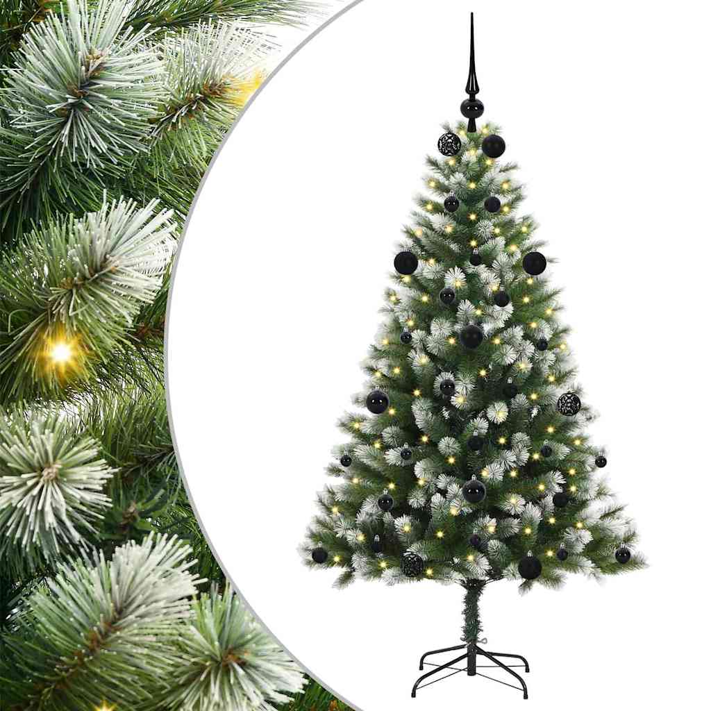 Vidaxl kunstmatige scharnierkerstboom met bedekte sneeuw 150 cm