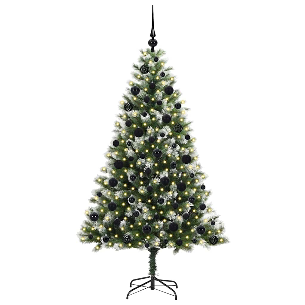 Vidaxl kunstmatige scharnierkerstboom met bedekte sneeuw 180 cm