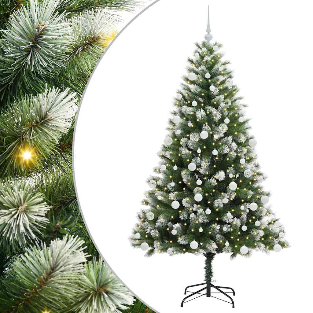 Vidaxl kunstmatige scharnierkerstboom met bedekte sneeuw 180 cm