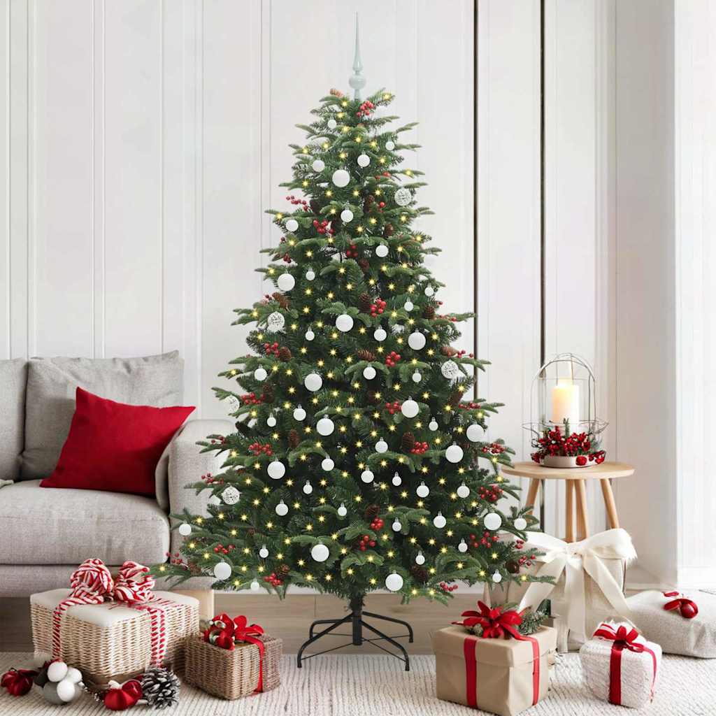 Vidaxl kunstkerstboom groen 180 cm pvc en metaal en plastic