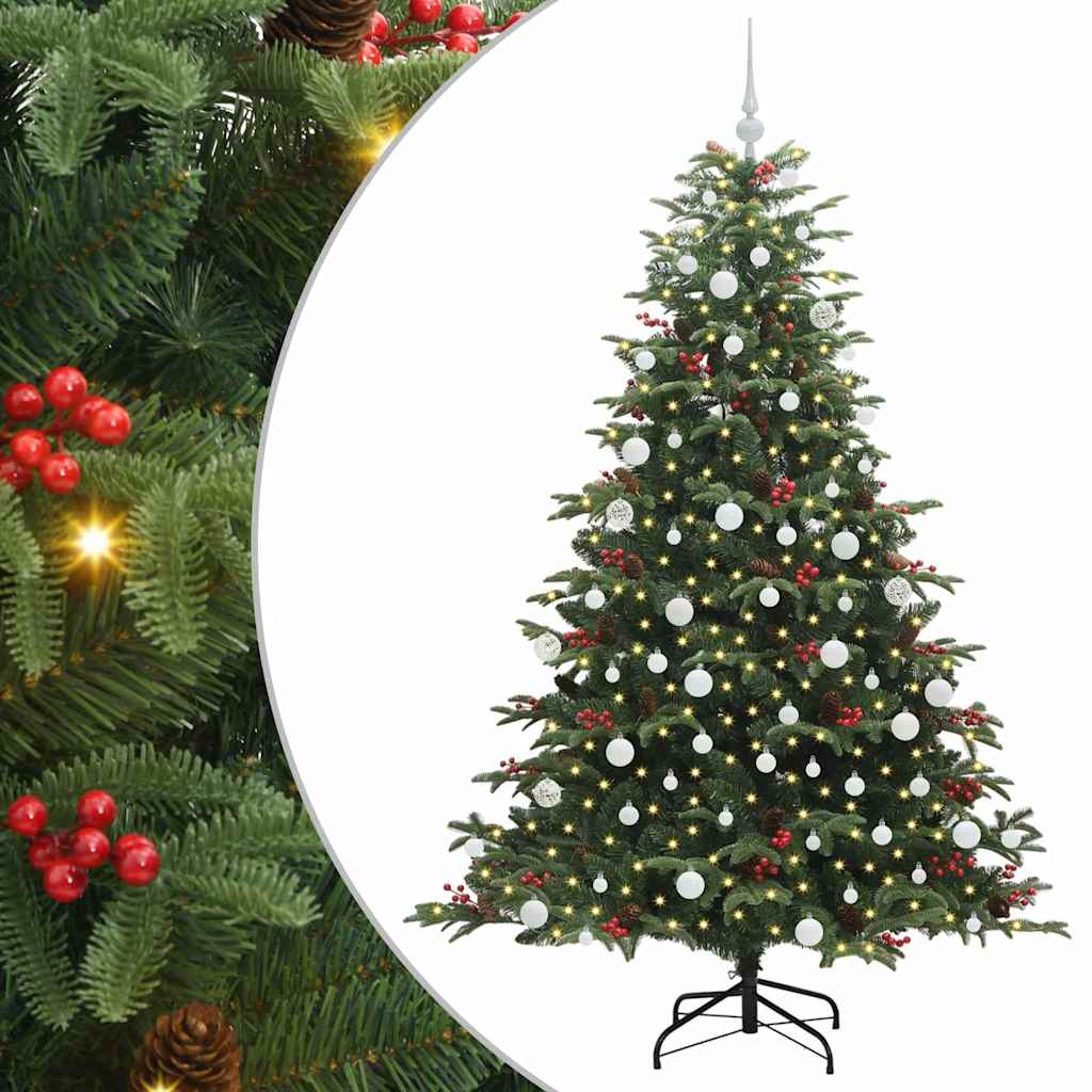 Vidaxl kunstkerstboom groen 180 cm pvc en metaal en plastic