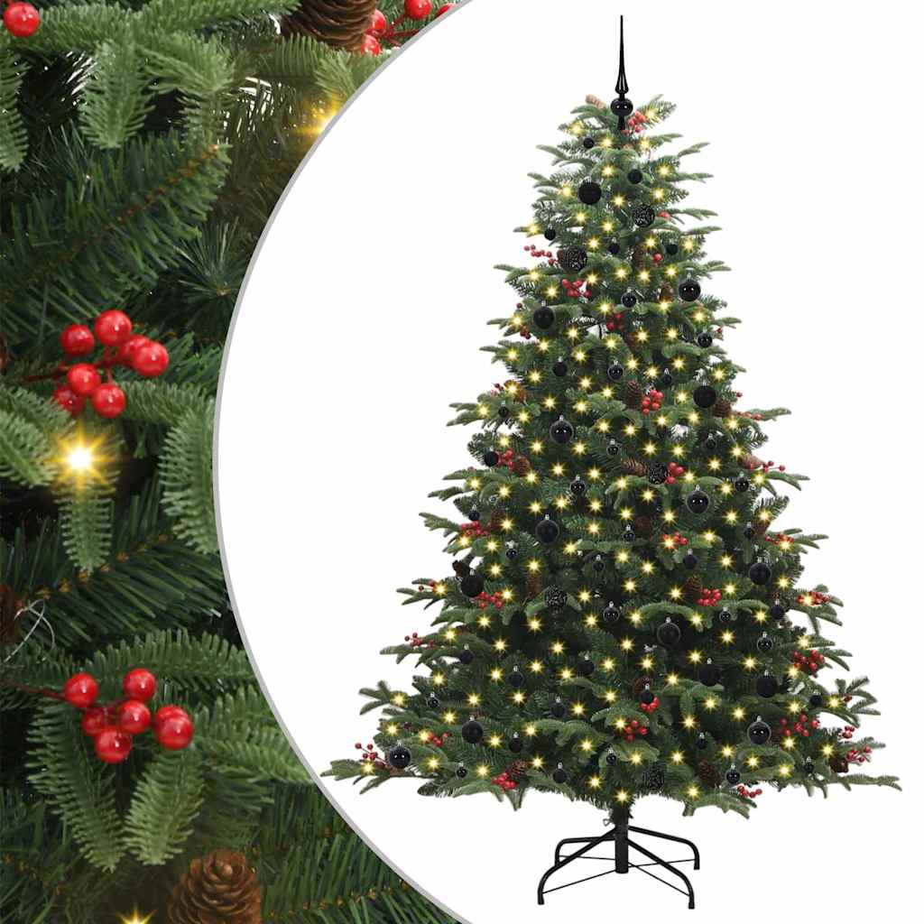 Vidaxl kunstkerstboom groen 240 cm pvc en metaal en plastic