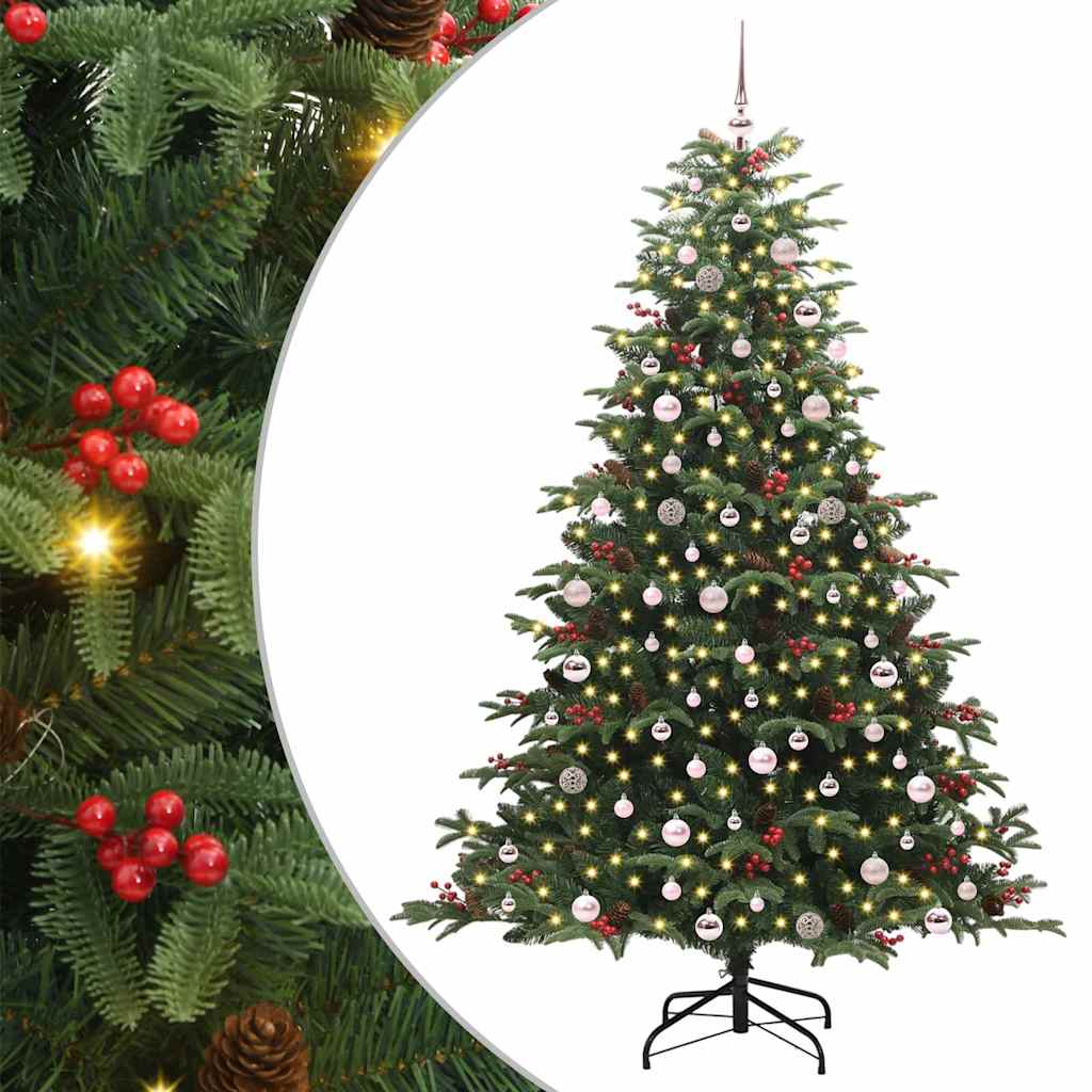 Vidaxl kunstkerstboom groen 240 cm pvc en metaal en plastic