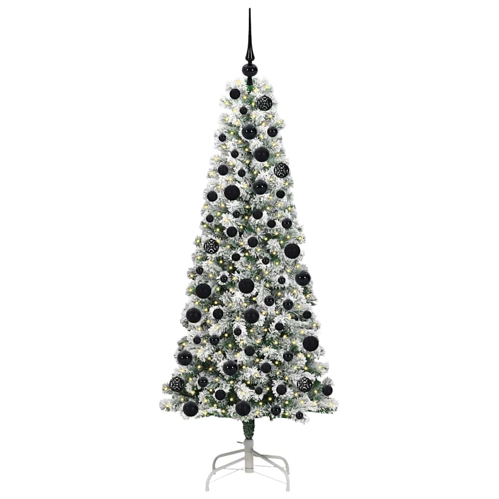 Vidaxl kunstmatige inklapbare kerstboom groen en wit 180 cm
