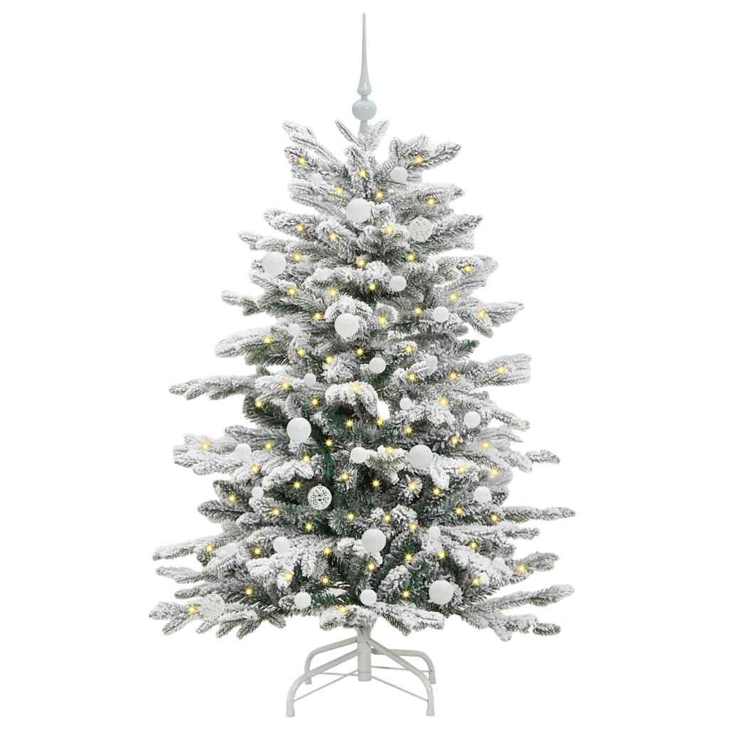 Vidaxl kunstmatige inklapbare kerstboom wit 150 cm pe en pvc