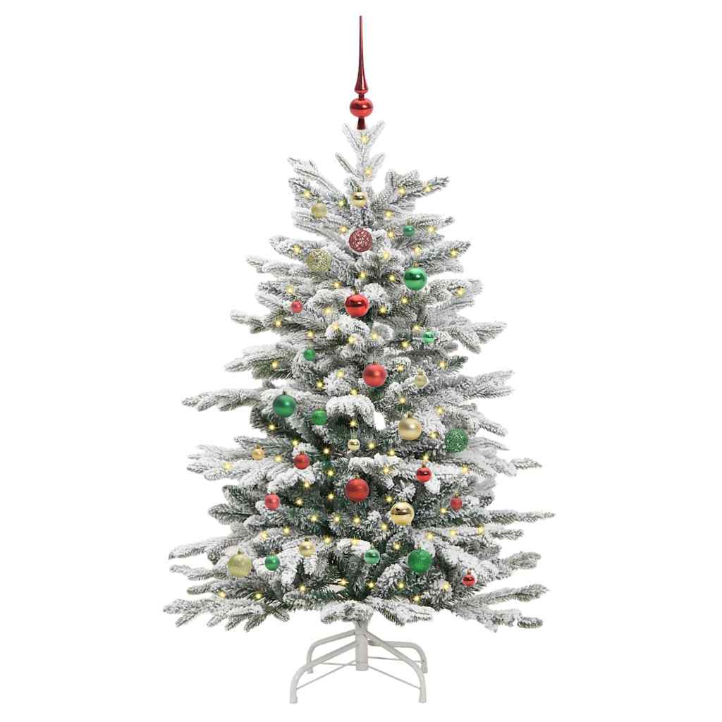 Vidaxl kunstmatige inklapbare kerstboom wit 150 cm pe en pvc