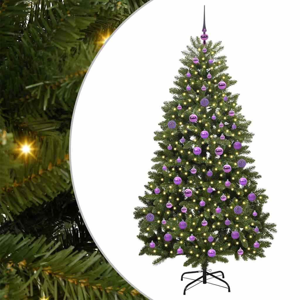 Vidaxl kunstkerstboom met 300 led groen 180 cm pvc en metaal