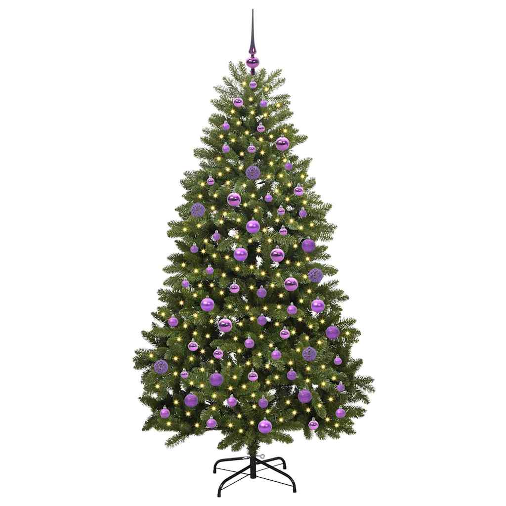 Vidaxl kunstkerstboom met 300 led groen 180 cm pvc en metaal