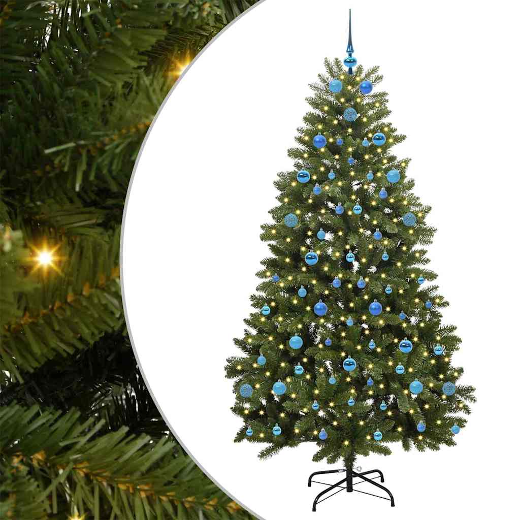 Vidaxl kunstkerstboom met 300 led groen 210 cm pvc en metaal