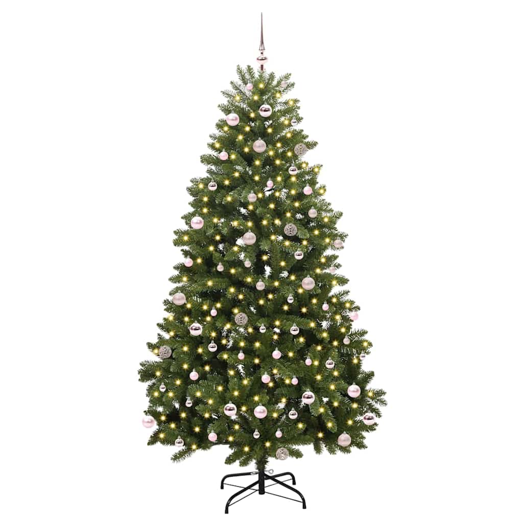 Vidaxl kunstkerstboom met 300 led groen 240 cm pvc en metaal