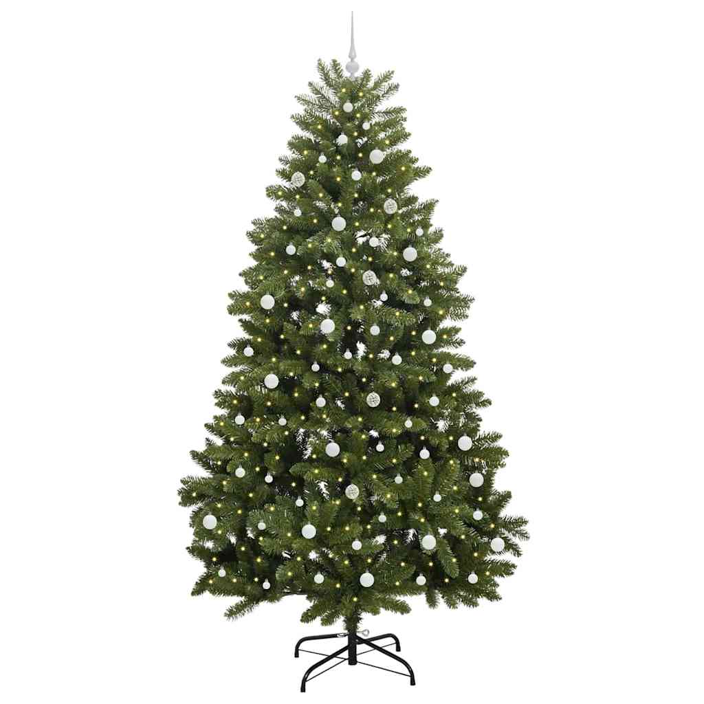 Vidaxl kunstkerstboom met 300 led groen 240 cm pvc en metaal
