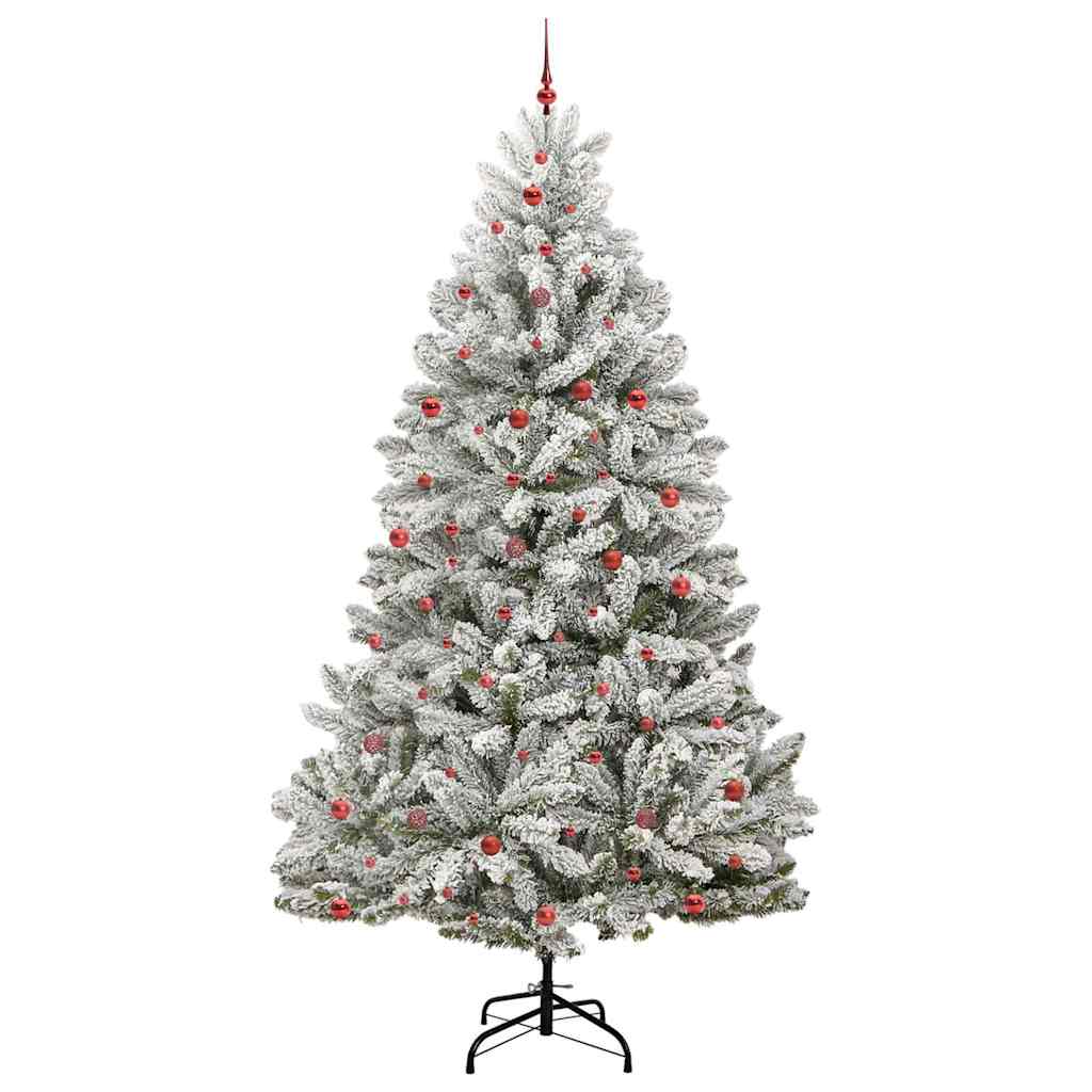 Vidaxl kunstkerstboom met 300 led groen en wit 300 cm pvc en metaal