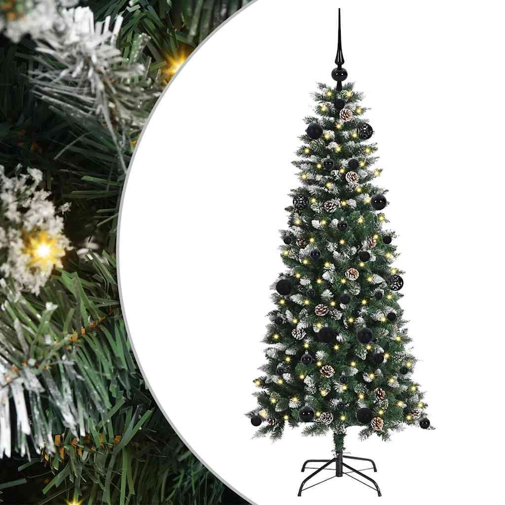 Vidaxl kunstkerstboom met 150 led groen 150 cm pvc en plastic en staal