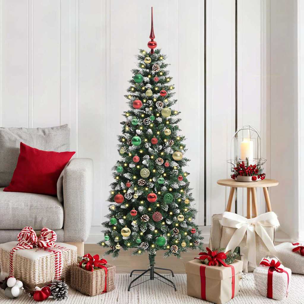 Vidaxl kunstkerstboom met 150 led groen 150 cm pvc en plastic en staal