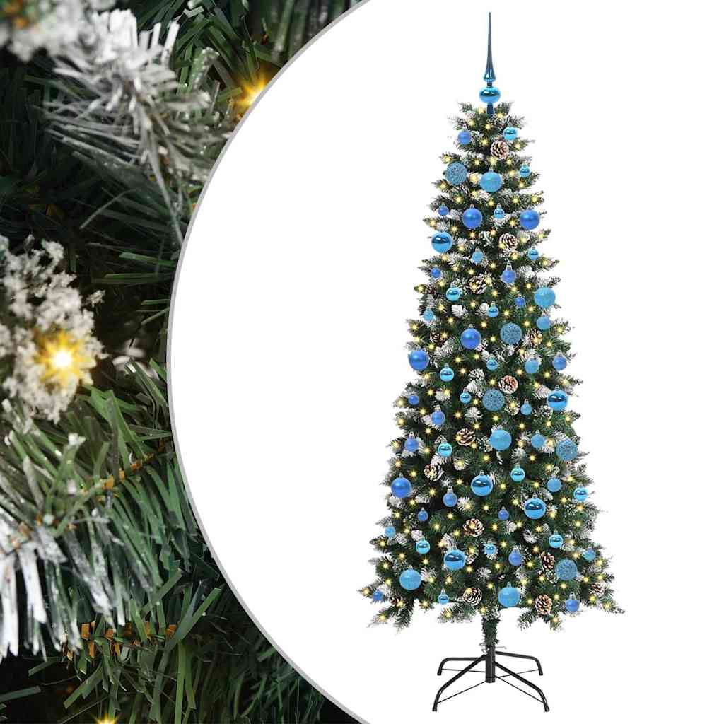 Vidaxl kunstkerstboom met 300 led groen 180 cm pvc en plastic en staal