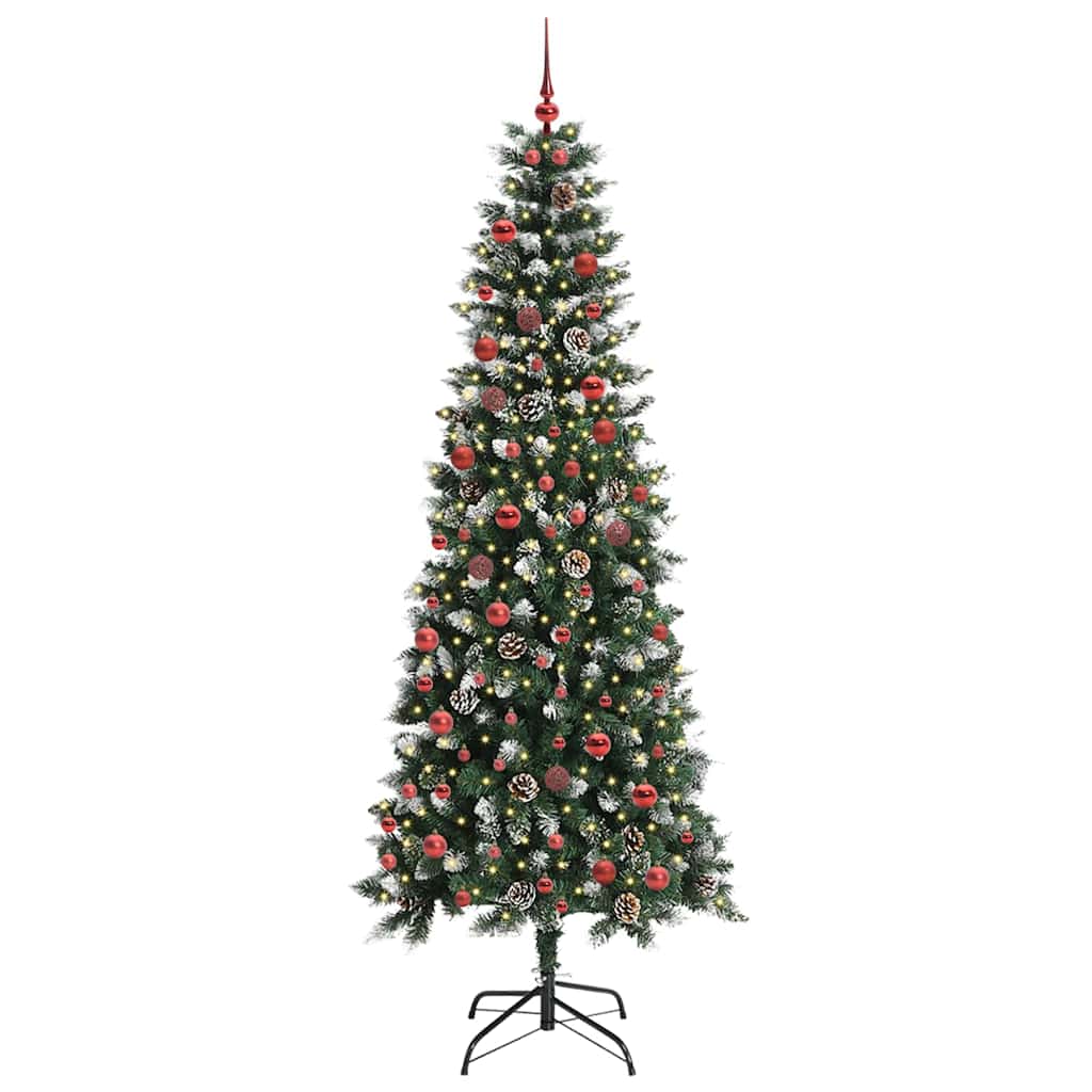 Vidaxl kunstkerstboom met 300 led groen 210 cm pvc en plastic en staal