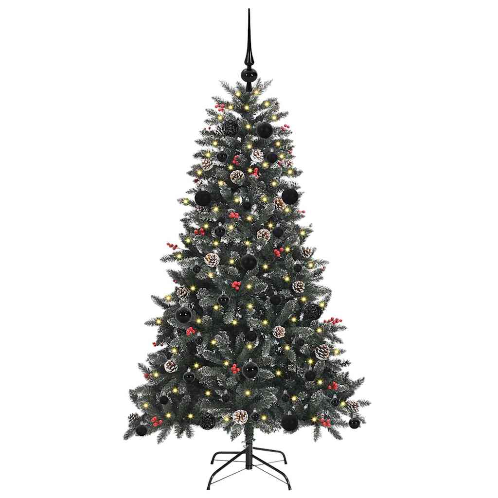 Vidaxl kunstkerstboom met 150 led groen 150 cm pvc en plastic en staal