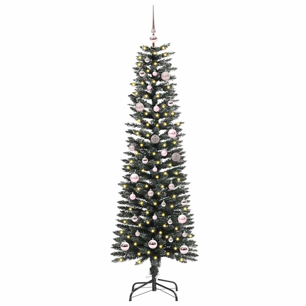 Vidaxl kunstkerstboom met 150 led groen 150 cm pvc en plastic en staal