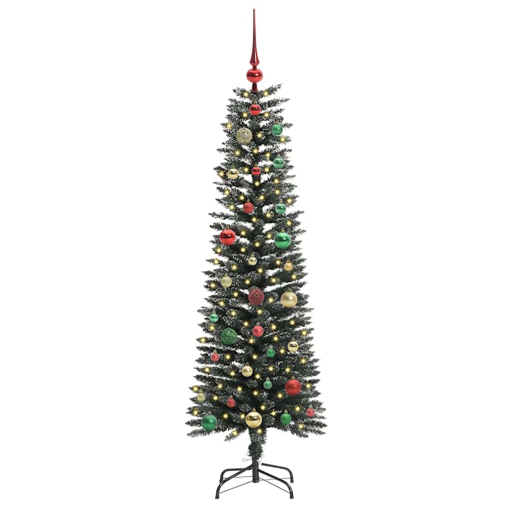 Vidaxl kunstkerstboom met 150 led groen 150 cm pvc en plastic en staal