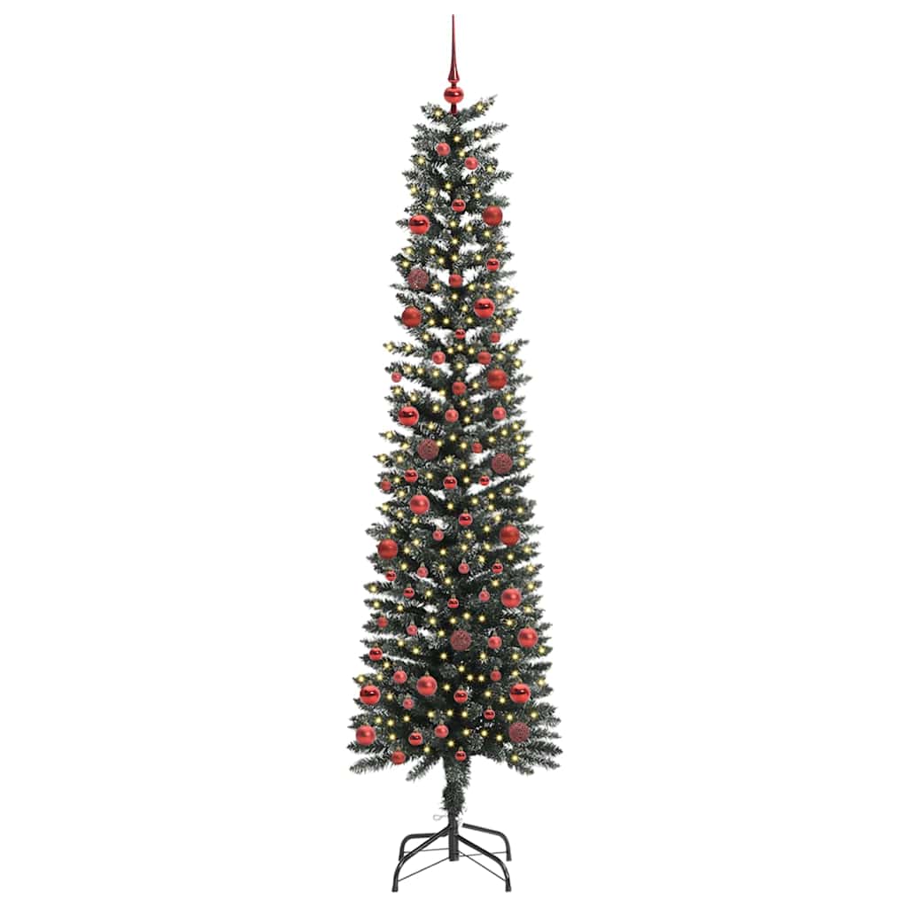 Vidaxl kunstkerstboom met 300 led groen 210 cm pvc en plastic en staal