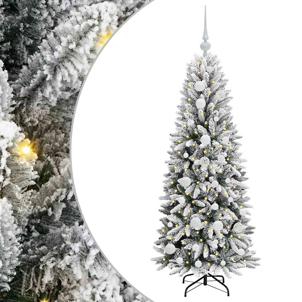 Vidaxl kunstkerstboom wit 120 cm pvc en plastic en staal en pe