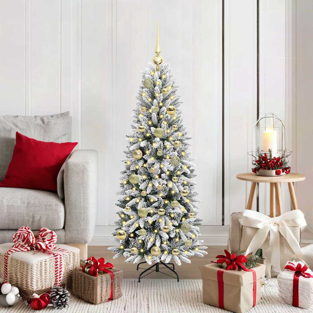 Vidaxl kunstkerstboom wit 120 cm pvc en plastic en staal en pe