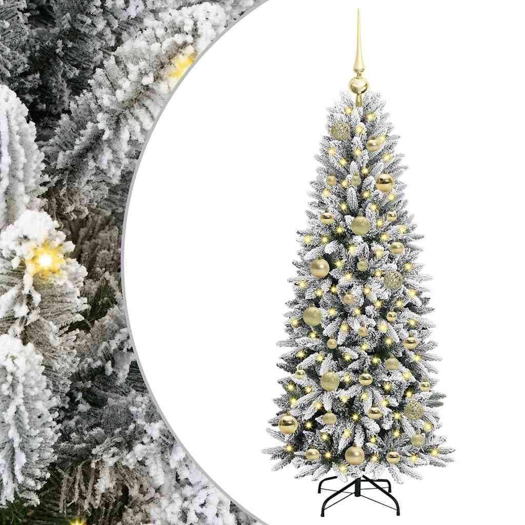 Vidaxl kunstkerstboom wit 120 cm pvc en plastic en staal en pe