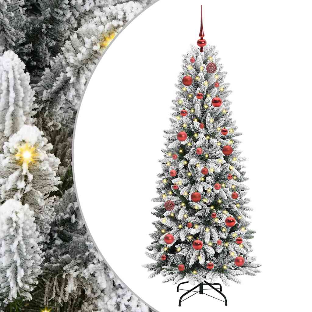 Vidaxl kunstkerstboom wit 150 cm pvc en plastic en staal en pe