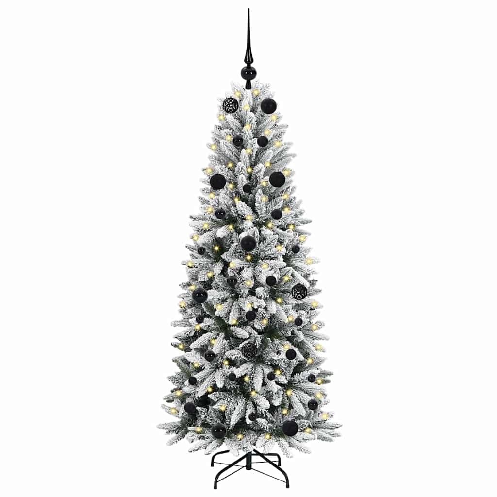 Vidaxl kunstkerstboom wit 150 cm pvc en plastic en staal en pe