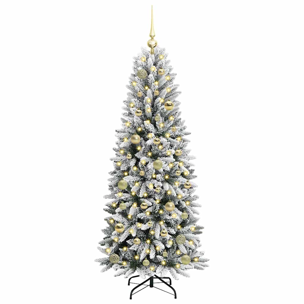 Vidaxl kunstkerstboom wit 150 cm pvc en plastic en staal en pe