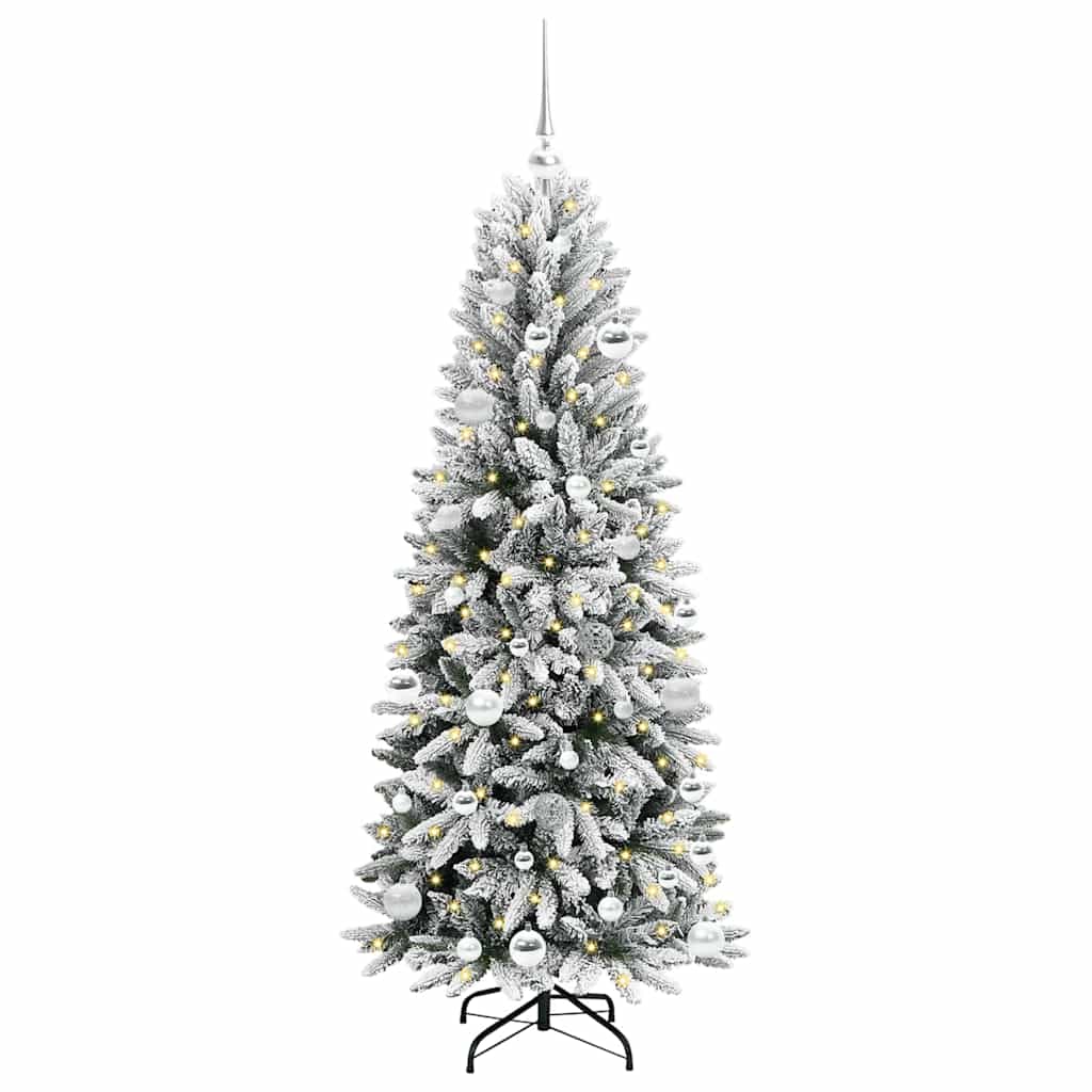 Vidaxl kunstkerstboom wit 150 cm pvc en plastic en staal en pe