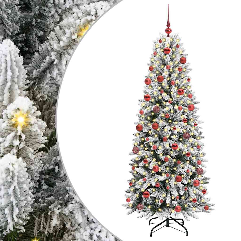 Vidaxl kunstkerstboom wit 180 cm pvc en plastic en staal en pe