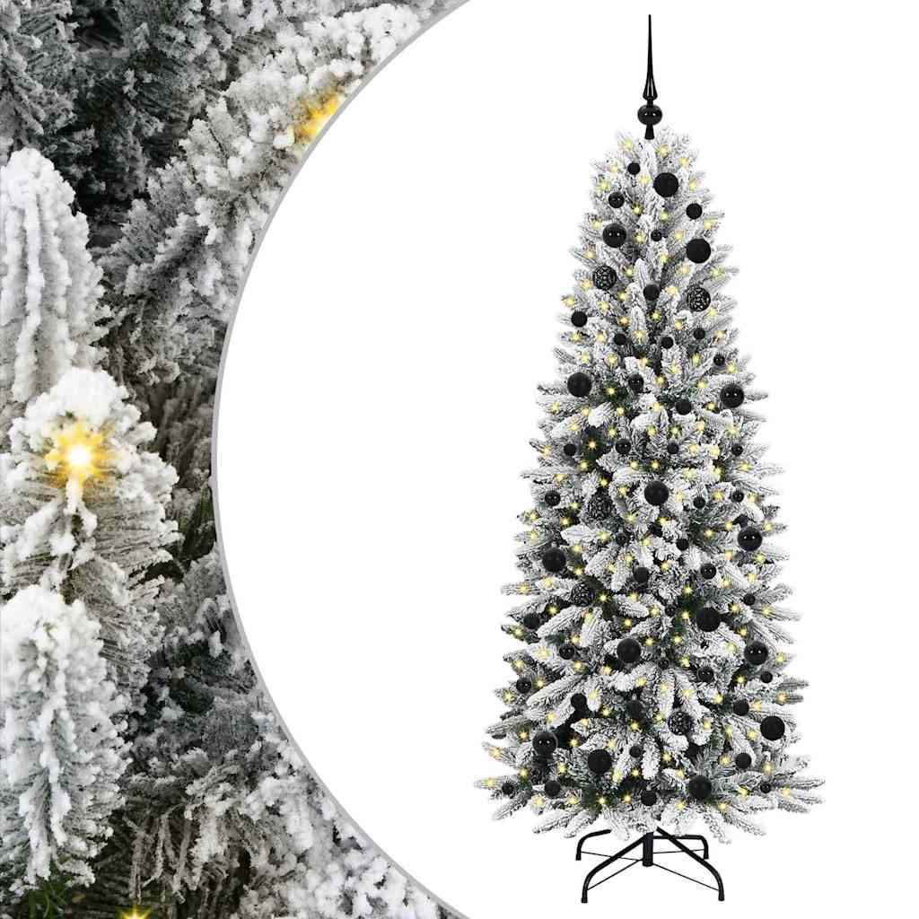 Vidaxl kunstkerstboom wit 180 cm pvc en plastic en staal en pe