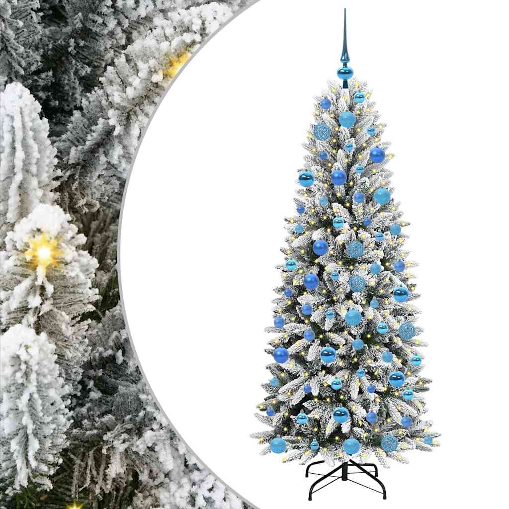 Vidaxl kunstkerstboom wit 180 cm pvc en plastic en staal en pe