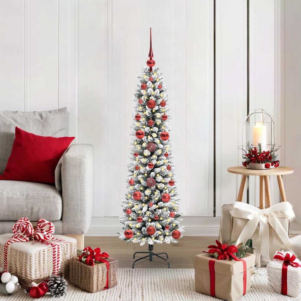 Vidaxl kunstkerstboom met 150 led wit 120 cm pvc en metaal en plastic