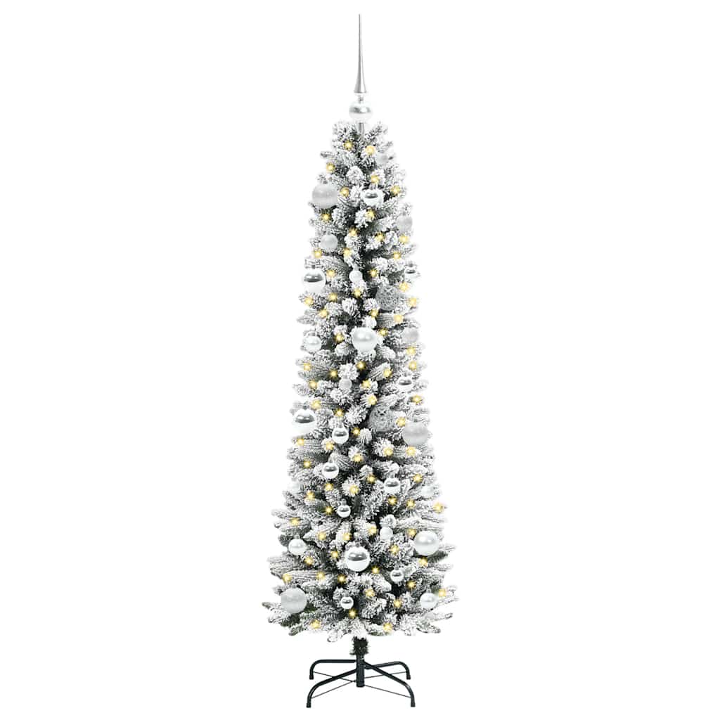 Vidaxl kunstkerstboom met 150 led wit 150 cm pvc en metaal en plastic