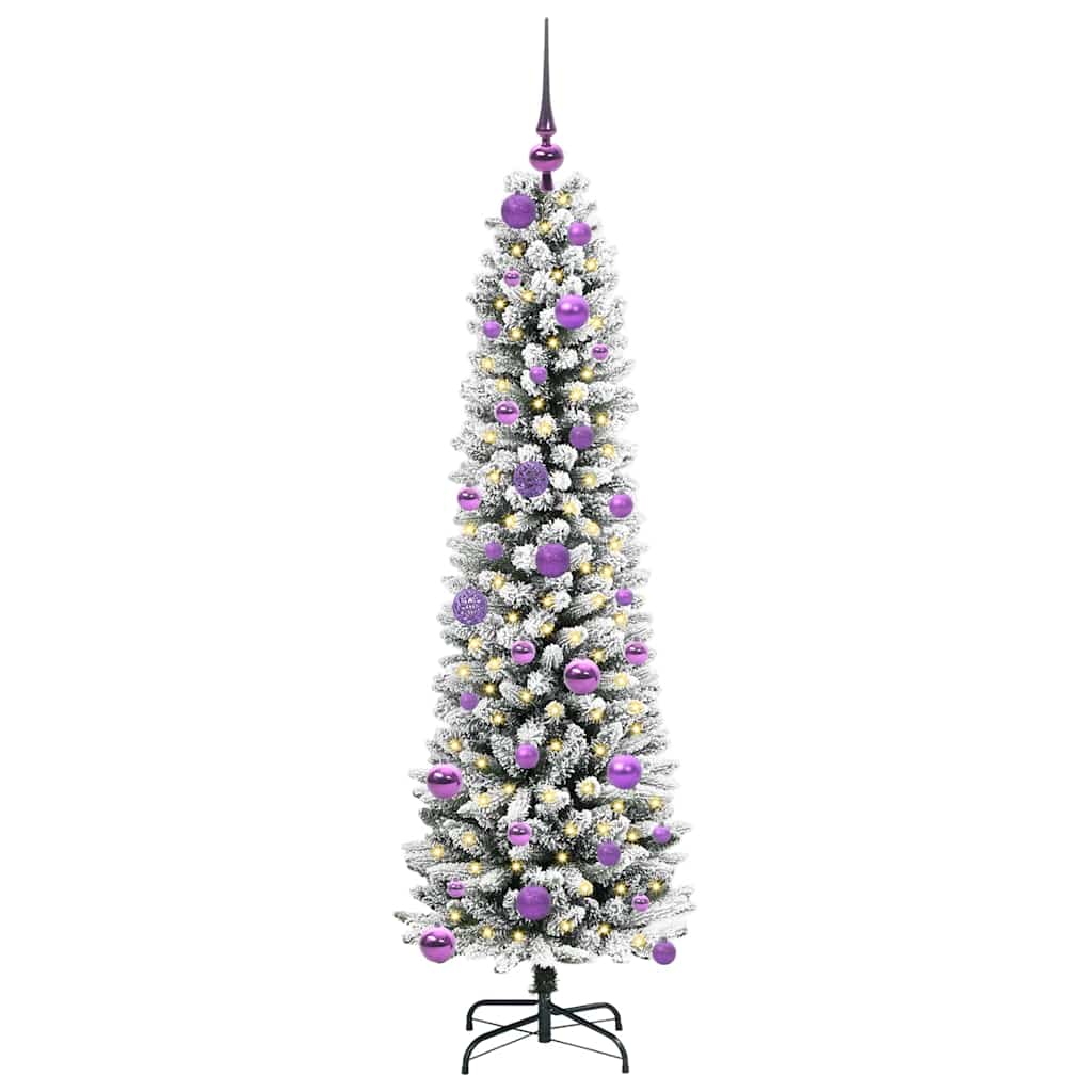 Vidaxl kunstkerstboom met 150 led wit 150 cm pvc en metaal en plastic