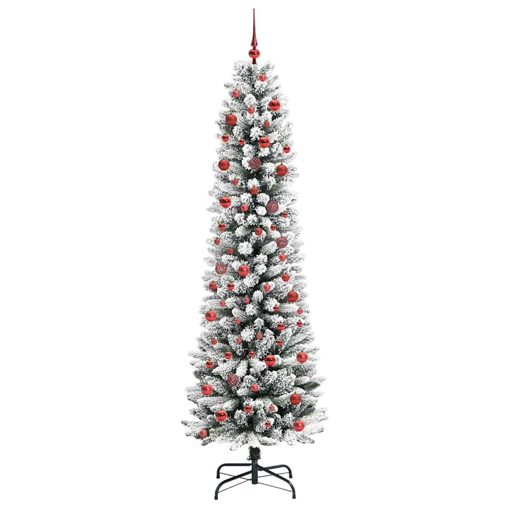 Vidaxl kunstkerstboom met 300 led wit 210 cm pvc en metaal en plastic