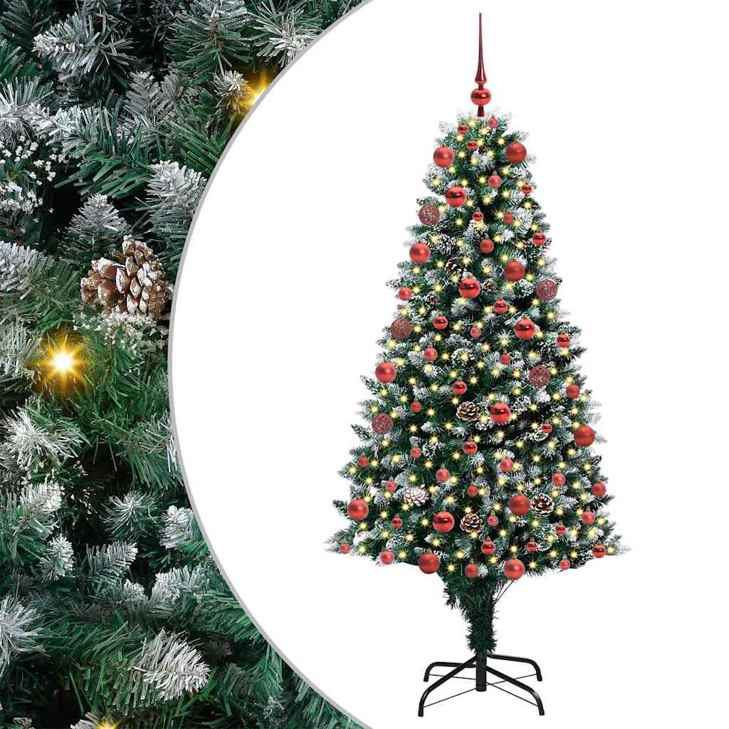 Vidaxl kunstkerstboom groen 180 cm pvc en staal en kunststof